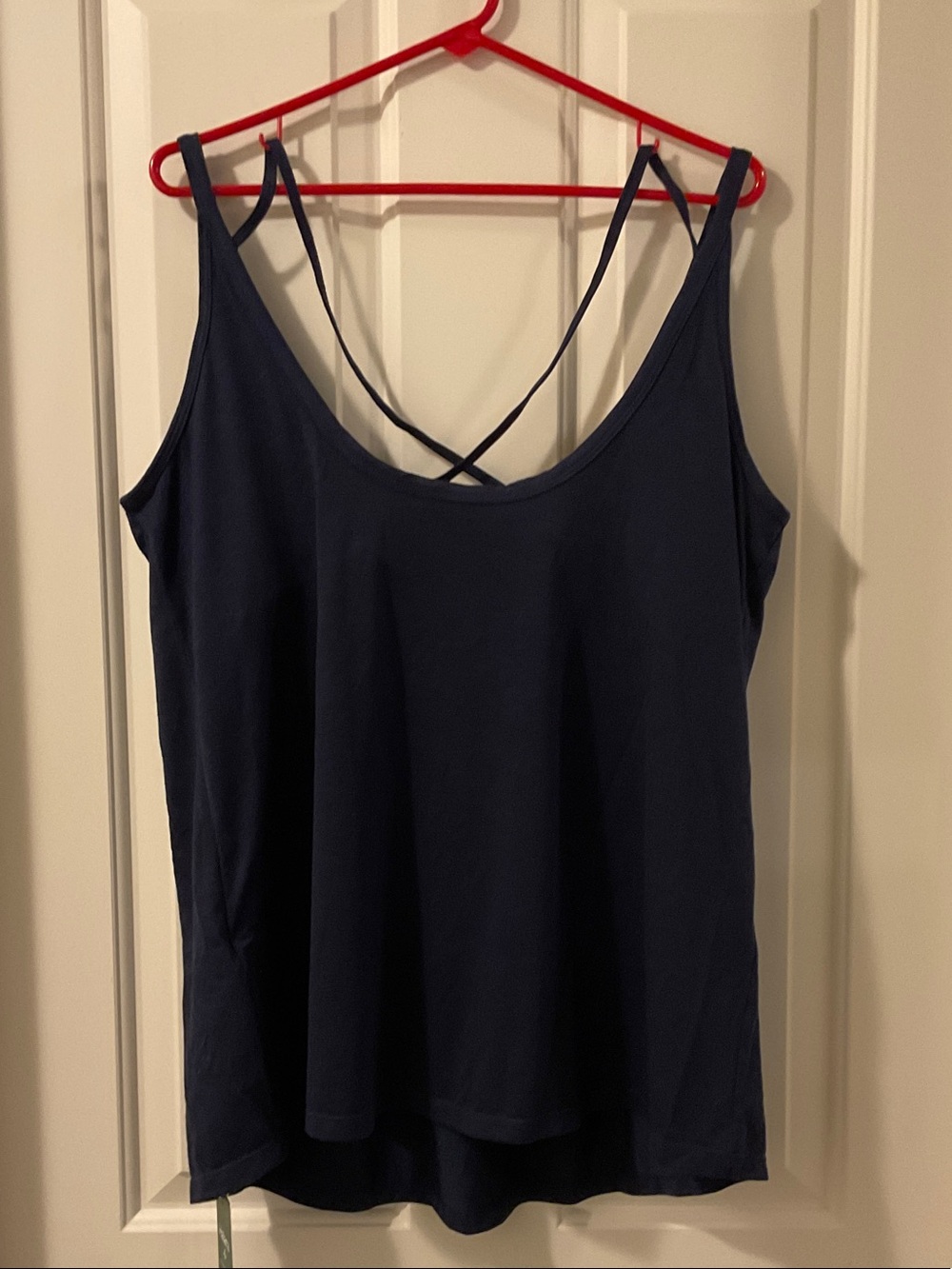 Halara Navy Crisscross Strap Women's Tank Bra Top